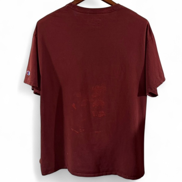 VTG Y2K Men’s Burgundy Champion MIT Graphic T-Shirt Size XL - Picture 4 of 7